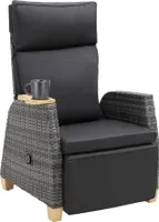 Rattansessel Pescara mit Aluminiumgestell 68,5 x 67 - 128 x 87 - 104 cm