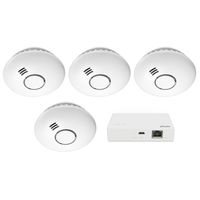 Alecto SMART-SMOKE10 SET 4 - Starterset Smart Zigbee Verbindungsstück mit 3 Smart Zigbee Rauchmeldern