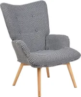Křeslo obývací pokoj křeslo relaxační křeslo polohovací křeslo TV křeslo MOSS křeslo v černé a bílé pepet 70x95cm HOMLA