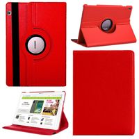 Schutzhülle Kunstleder 360 Grad Tasche für verschiedene Apple iPad, Farbe:Rot, Apple:iPad Air 2 2014