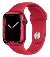 Apple Watch 7 červený hliníkový 41mm sportovní náramek červený MKN23