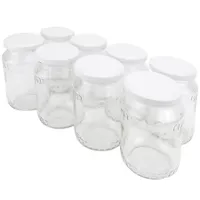 MIKONI Einweckgläser 720 ml | 40 STÜCK | Weiß Deckel | Einmachgläser, Vorratsgläser, Gurkengläser, Einmachglas, Sturzgläser, Marmeladengläser