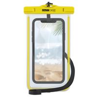 EAZY CASE wasserdichte Handytasche für Alle Smartphones bis 6 Zoll, schützt vor Staub, Sand, Wasser,Schutzhülle mit Umhängeband, IPX8 , Gelb