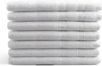 DoubleDry Luxor Gästehandtücher Set - 6 Teilig - 100% Baumwolle - 550 g/m² - Weich - 30x50 cm -   - Weiß