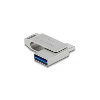 Delock USB 3.2 Gen 1 USB-C™ + Typ-A Speicherstick 16 GB - Metallgehäuse