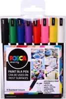 POSCA unikátní popisovač PC-1MR 0,7 mm sada 8 základních barev