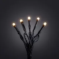 Konstsmide Micro LED Lichterkette, gefrostet, 200 bernsteinfarbene Diod
