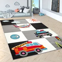 Kinder Spiel Teppich Walt Disney Cars Auto Grau Rund