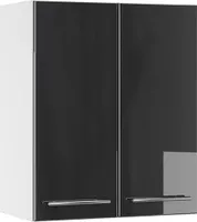 Vicco Hängeschrank Fame-Line, 60 cm, Anthrazit Hochglanz/Weiß