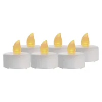 EMOS LED-Teelichter weiß, 6 Stück flammenlose Kerzen mit Flacker-Effekt, IP20 für Innen, mit Batterie, warmweiß, DCCV11