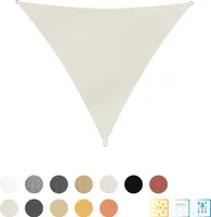 Lumaland Sonnensegel Polyester Dreieck 3 x 3 x 3 Meter Elfenbein