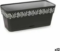 Selbstbewässernder Pflanzkübel stefanplast gaia anthrazit Kunststoff 13,3 x 12,3 x 29,3 cm (12 Stück)
