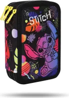 3-Kammer Disney Black Stitch Jumper 3 Federmäppchen mit Zubehör