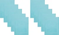 Betz 10 Stück Badvorleger 50x70 cm PREMIUM Badematte Badteppich Duschvorleger 100% Baumwolle 650g/m²  Farbe: türkis