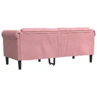 vidaXL Sofa 2-Sitzer Rosa Samt