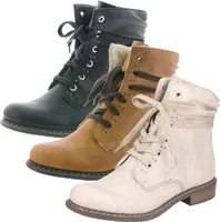 Rieker Damen Stiefelette Schnürboot schaftumspielende Schnürung 71218, Größe:37 EU, Farbe:Schwarz