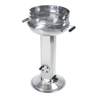 Tepro Holzkohlegrill / Säulengrill Hartford Edelstahl Ø39cm