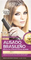 Kativa Brazilian Straightening Blonde Kit zestaw z keratyną do prostowania włosów 225 ml