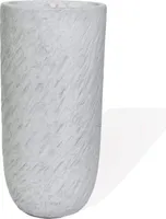 Köhko® Blumenkübel Pflanzkübel aus Fiberglas Pflanzübertopf ø44xH79 cm Elfenbeinfarben Rund Übertopf