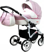 Kočárek 3v1 BabyLux White Lux Sweet Pink