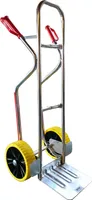 Aluminium Sackkarre 200 kg - Ladeschaufel 280x280 mm - EU (Räder nach Ihrer Wahl - siehe Varianten) HIER: PolyurethanRad / PVC-Felge / Gleitlager