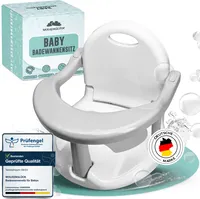 WOLKENGLÜCK® Badewannensitz Baby ab 6 Monate - ergonomischer Anti-Rusch-Badesitz mit starken Saugnäpfen für Dusche oder Badewanne [belastbar bis 20 kg]