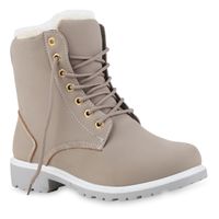 894305 Damen Stiefeletten Warm Gefütterte Worker Boots Outdoor Schuhe Mode 