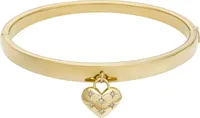 Fossil JF04831710 Damen Armreif Herz Edelstahl Gold weiß