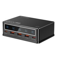 110W 5portová USB PD digitální rychlonabíjecí stolní nabíječka 3USB-A+2USB-C PD3.0 QC3.0 PPS AFC FCP SCP PE