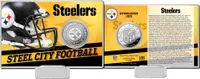 NFL Team History Silver Coin Card - Pittsburgh Steelers