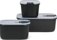 Set Frischhaltedose EasyClip 3-teilig (2x 450 ml + 1000 ml) - Nordic black