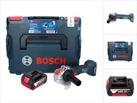 Bosch GWX 18V-7 Professional Akku Winkelschleifer 18 V 125 mm Brushless X-LOCK + 1x Akku 4,0 Ah + L-Boxx - ohne Ladegerät
