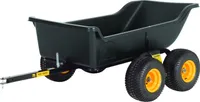 Polar Kunststoff Schubkarre Anhänger 623 Liter Schwarz 249x137x79 cm