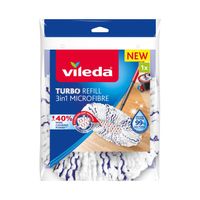 Vileda Turbo Microfaser Ersatzpad für 3in1 Ersatzlappen 3in1 40% mehr Reinigungskraft