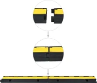 vidaXL Kabelbrücke 1 Kanal Gummi 100 cm