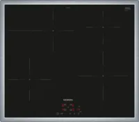 Siemens EH645BFB6E iQ300 Samostatná indukčná varná doska, sklokeramika, šírka 58,3 cm, TouchControl, detská poistka, powerBoost, 17 stupňov výkonu, čierna