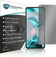 Slabo Blickschutzfolie für Xiaomi 11 Lite 5G NE | Mi 11 Lite (1er Set) SCHWARZ "View Protection" (verkleinerte Folien) Displayfolie Schutzfolie Folie