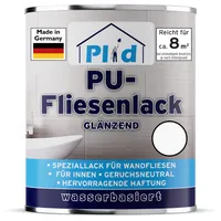 Plid Fliesenlack 0,75l Weiß Glänzend, für ca. 8m² / Fliesenfarbe Fliesen Lack, Küche/Bad