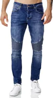 Tazzio Herren Jeans Biker Slim Fit 16517 Blau 31/32