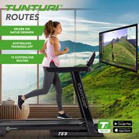 Tunturi T60 Performance Laufband Klappbar - Walking pad - Für zuhause - LED Monitor - Laufband mit 44 Trainingsprogrammen - 0.8-20.0km/h