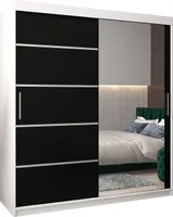 Kleiderschrank, Schiebetürenschrank Schlafzimmer, Schrank mit Spiegel VERONA 2 180 cm