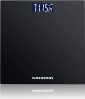Grundig Digitale Personenwaage - Personenwaage bis 180kg - Genauigkeit bis 500g - mit Digitalanzeige - Schwarz - Glas