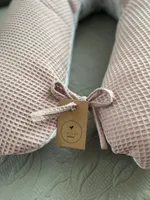 170 cm M/L Kissen Seitenschläferkissen Schwangerschaftskissen Stillkissen Bezug HASE Beige-Weiß/ Waffelpique ROSA  Relaxkissen Schlafen LOOLAY