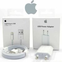 Original Apple iPhone 5w Power Adapter Netzteil Ladegerät + 1m Lightning Ladekabel Cable