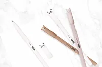 Interdruk stierateľné biro - motívy zvierat - s gumou - modré - panda + mačka + medveď - sada 3 ks