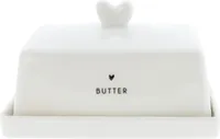 Bastion Collections Butterdose Herz Schwarz