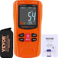 VEVOR 3 v 1 EMF metr, 5 Hz-6 GHz, přenosný dobíjecí detektor záření pro elektromagnetická pole, digitální LCD EMF tester pro domácí inspekce EF/MF/RF 5G teplota stožáru mobilního telefonu