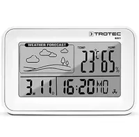 TROTEC Digital-Wecker mit Wetterstation BZ01 Wecker Wetterstation Kompaktes Tisch- und Wandgerät im attraktiven Design