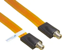 SAT Fensterdurchführung High-Quality, Gesamtlänge inkl. Stecker 26,5cm, transparent, Good Connections®