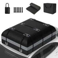 Puluomis 585L střešní box Střešní box na auto, 500D voděodolný střešní nosič zavazadel pro všechna vozidla Grey Black